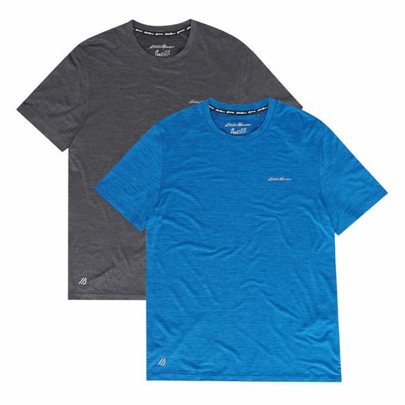 Eddie Bauer Men’s Motion‎ Tee, 2-pack Gray / TRue blue - Picture 2 of 6
